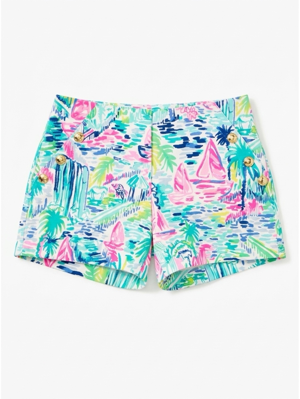 Lilly Pulitzer Women's Size 4 Tropical Print Cotton Blend Shorts